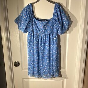 Allison & Kelly Floral Blue Dress